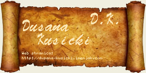 Dušana Kusicki vizit kartica